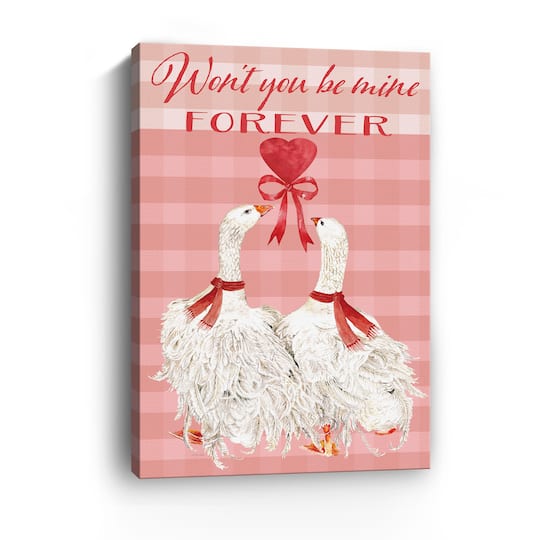Won't You Be Mine Forever Geese Canvas Giclée Art